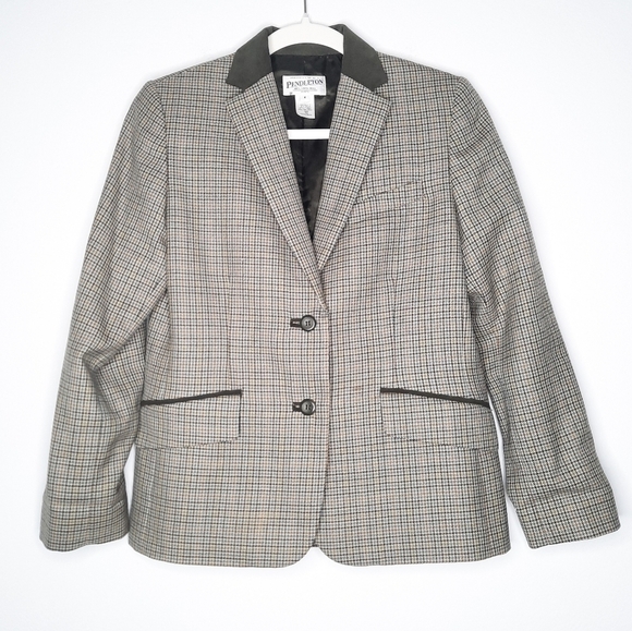Pendleton Plaid Blazer 4P - Picture 2 of 6